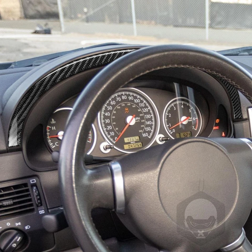 Painel de fibra de carbono real acabamento de tampa de velocímetro para Chrysler Crossfire 03-08 - Imagem 3 de 4