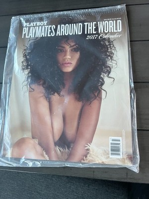 PLAYBOY 2017 PLAYMATES AROUND THE WORD CALENDAR IN SEALED MINT CONDITION -25