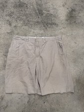 Polo Ralph Lauren Shorts Mens Tan White Striped Seersucker Summer SIZE 38