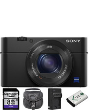 Sony Cyber-shot DSC-RX100 IV Digital Camera + 2 Batteries, 8GB & More