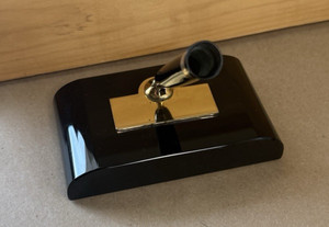 Vintage Sheaffer Black Onyx Triumph Fountain Pen Holder For Desk Set - No Pen