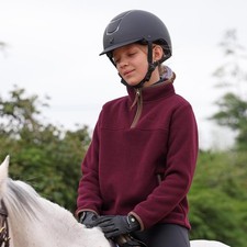 Shires Aubrion Children's Core Half Zip Fleece - Maroon