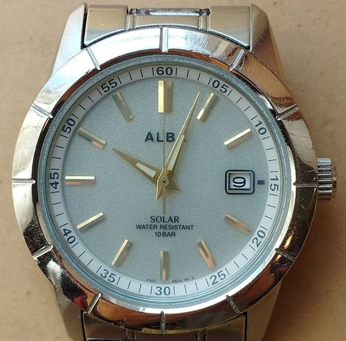 At32 Seiko Alba Solar Watch Working Products With Date - Picture 2 of 6