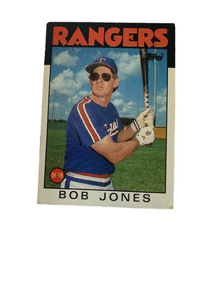 1986 Topps #142  Bob Jones  Rangers Baseball Card, Good Condition