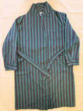 VTG Sir Pendleton Green Purple Striped Robe Men's Lg 100 Virgin Wool Distress