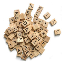 500pcs Wooden Scrabble Letter Tiles Alphabet Game Pieces DIY Crafts