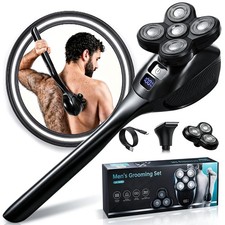 Back Shaver for Men Rechargeable Electric Long Handle Full Body Hair Trimmer Kit