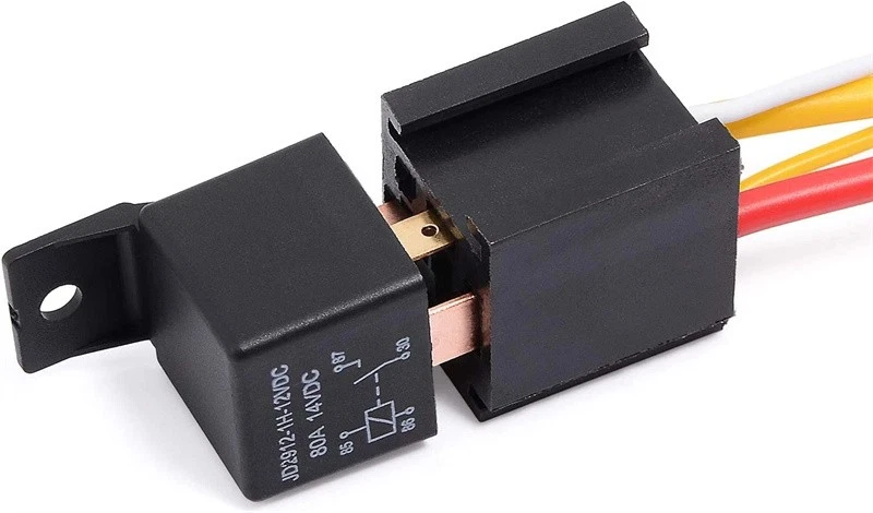 Interruptor SPST relé abierto normal de 4 pines DC 12V 80A para motor 2 piezas Foto 4 de 4