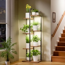 Plant Stand Indoor with Grow Lights - 50" Metal Flower Pot Stands for Multiple