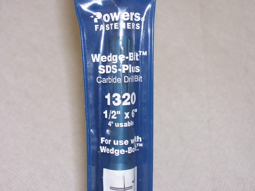 Menge 2 Powers #1320 Keil-Bit SDS-Plus Hartmetall Bohrer Bits 1/2" x 6" NEU - Bild 2 von 3
