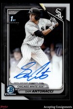 2024 Bowman Chrome Draft Sam Antonacci 1ST ROOKIE AUTO WHITE SOX
