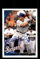 Signed Baseball Card Auto Mitch Moreland 2010 Topps Update #US-202 Texas Rangers