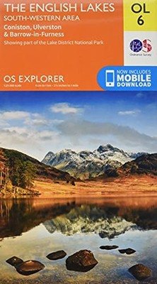 The English Lakes South-Western Area: Coniston, Ulverst - Sheet map, folded NEW