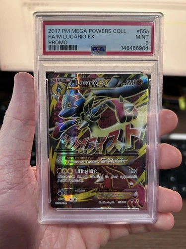 Pokemon M Lucario EX Mega Powers Full Art Promo Card 55a/111 PSA 9 Mint