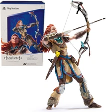 Playstation Horizon Forbidden West, Deluxe 6” Aloy Action Figure with 15 Accesso