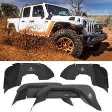 Fit 2020-2025 Jeep Gladiator JT Gravel and Muddy Front Rear Inner Fender Liner