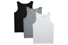 Hugo Boss Men's 3-Piece Regular Fit Tank Tops Crew Neck