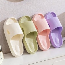 Solid Color Thick Bottom Home Slippers Summer Non-slip Floor Bathroom Slipper Wo
