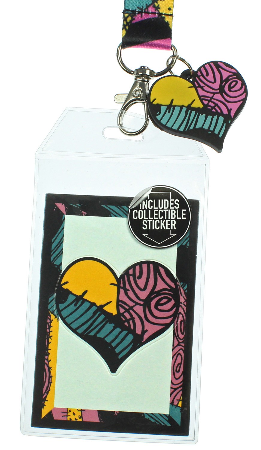 Nightmare Before Christmas Sally ID Lanyard Badge Holder With 1.5" Charm Pendant