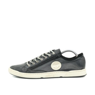 Pataugas Herren 2219 Freizeitschuhe Schwarz Leder Heritage Sneaker EU 44