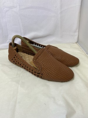 Birdies The Starling Cognac Woven Vegan Leather Slip-On Loafer Summer Flats 10