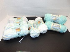 7 SKEINS BERNAT Love Bug June Bug Jade 100% Baby Cotton