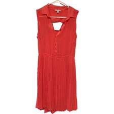 American Eagle Coral 2-Piece Pleated Sleeveless Dress Set Sz SM Lightweight Chic