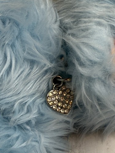 Build A Bear Blue Terrier Westie Shaggy 12” Dog Plush + Crystal Charm Collar! - Picture 7 of 8