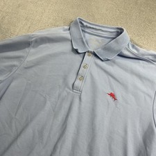 Tommy Bahama Island Zone Polo Shirt Men XL Short Sleeve Supima Cotton Blue