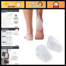Heavy Duty Gel Heel Cups for Plantar Fasciitis  Heel Pain Relief - 2 Pairs