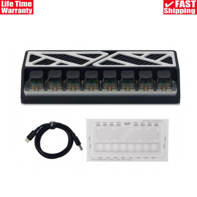 QC8KEY CNC Aluminum 8-Channel Independent USB Switch Power Supply Controller
