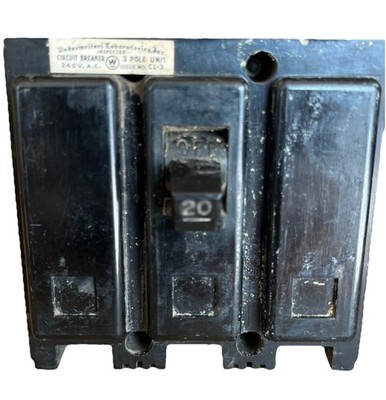 Westinghouse BA3020H 20 Amp 3 Pole 240VAC Type BA Circuit Breaker 20A Bolt On