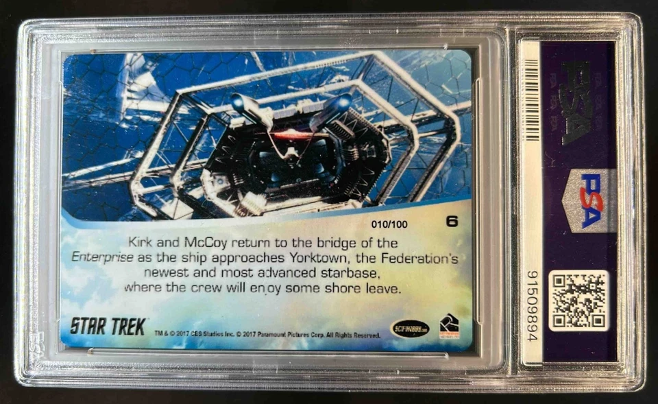 2017 Rittenhouse Star Trek Beyond Kirk And Mccoy Metal #10/100 #6 PSA 10 - Image 2 of 2