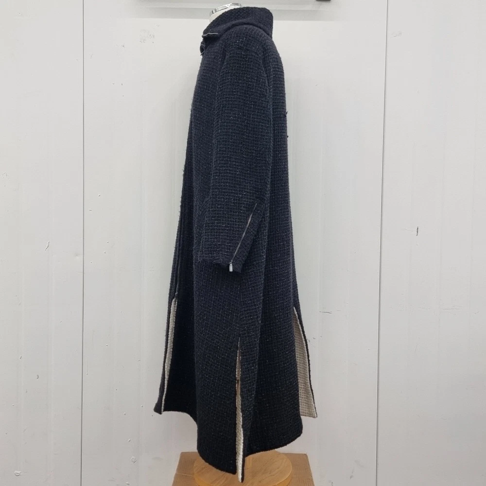 Giacca cappotto lungo CHANEL tweed nero 36 137876367