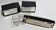 HOHNER HOT METAL 572 HARMONICA "D" INSTRUCTION SHEET AND CASE