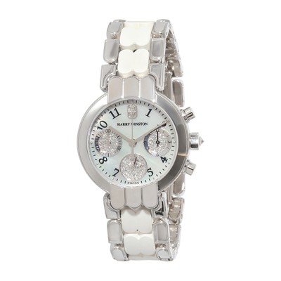 Harry Winston Premier Chronograph 200UCQ32W Damen Armbanduhr IN 18kt Weiss Gold