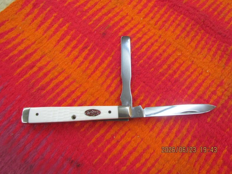 Case 6285 SP-SS Doctors Knife,White Bone Handles,5X's 4 Dots