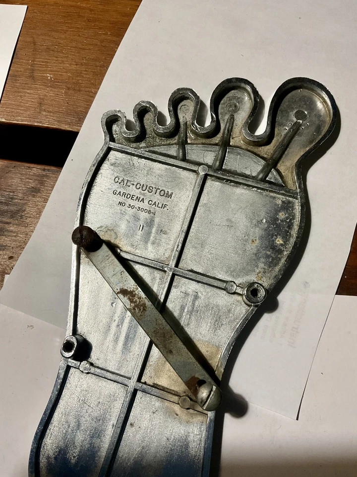 PEDAL DE GAS CAL CUSTOM vintage años 70 pie desnudo 30-3008-1 Gardena California Foto 3 de 3