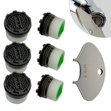 Upgraded 6Pack 16.5mm Faucet Aerators with 304 Stainless Steel Aerator Remova...