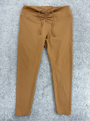 Victoria s Pink Active ADJUSTABLE WAIST RUCHED LEGGINGS Womens XXL in Warm Brown