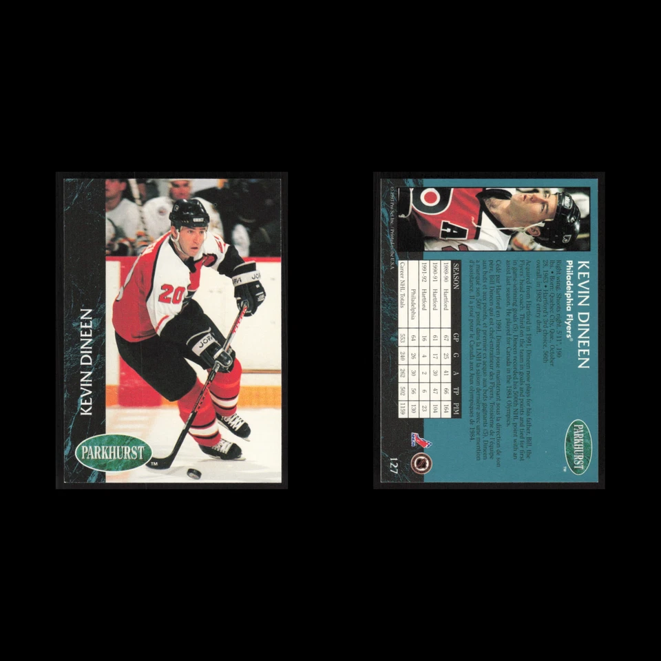 Kevin Dineen #127 1992 Parkhurst Philadelphia Flyers Hockey Card NHL NM - Image 3 of 3