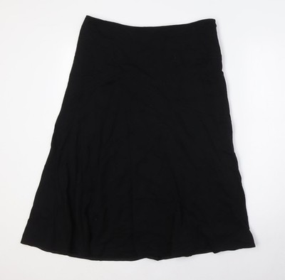 Atelier Gardeur Damen schwarz Viskose A-Linie Rock Größe 12 Reißverschluss