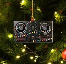 Personalized Dj Mixer Shape Flat Ornament, Custom Name DJ Mixer Music, For Music