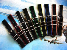 NATO G10 ® EDGE™ 2pc strap Heavy Nylon UTC Sport Smart Dive watch band IW SUISSE