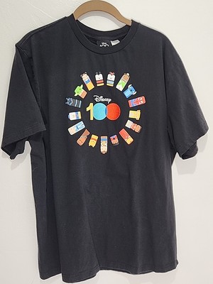 Mens DISNEY 100 Unified Characters Short Sleeve Black Lego Tshirt L