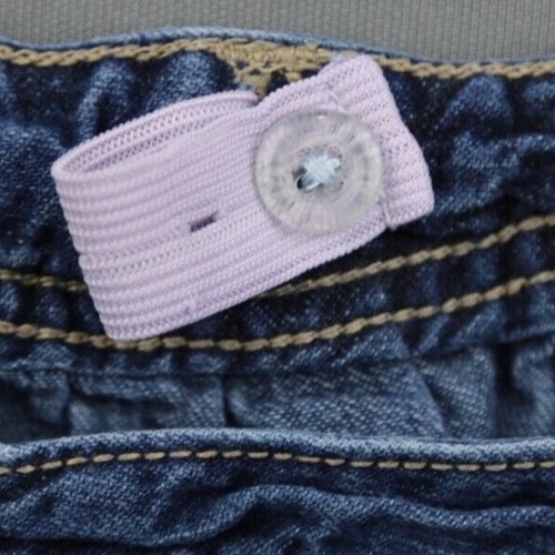 Girl's 2011 Old Navy Pleated Button Front Jean Mini Skirt Size L (25 Waist) - Picture 5 of 6