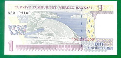 Türkei 1 neue Lira 2005 P216 UNC - Bild 2 von 2