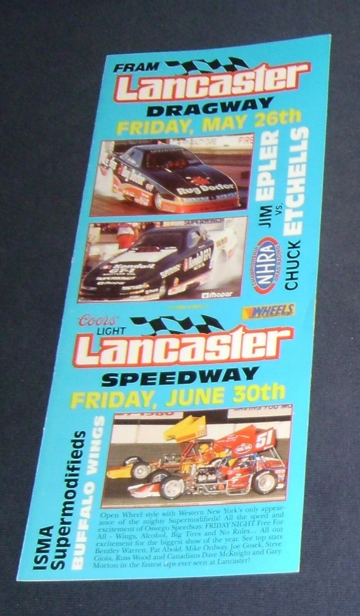 1995 Lancaster Speedway Pamphlet | eBay