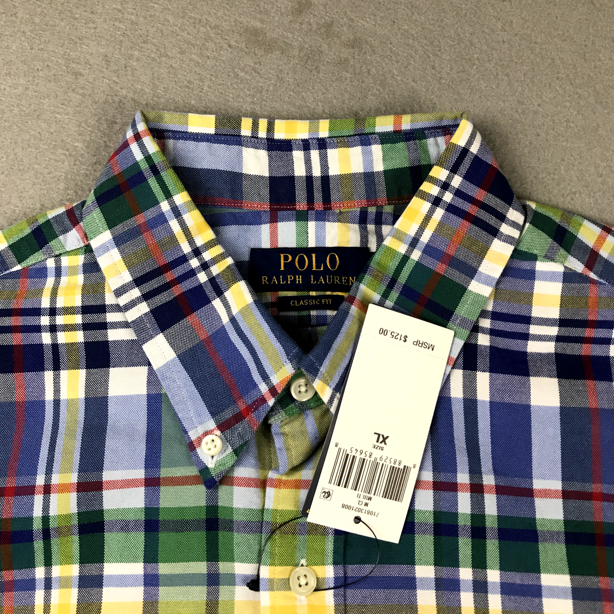 Polo Ralph Lauren Shirt Men XL Multi Plaid Classic Fit Button Up