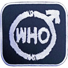 OFFICIAL LICENSED - THE WHO - SPRAY LOGO SEW/IRON ON PATCH ROCK DALTREY